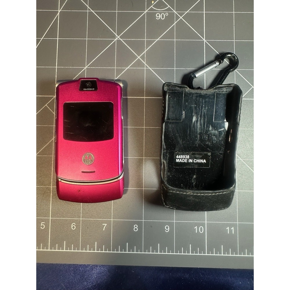 Pink Motorola RAZR V3 Flip Mobile Phone Cellphone Camera Parts Only